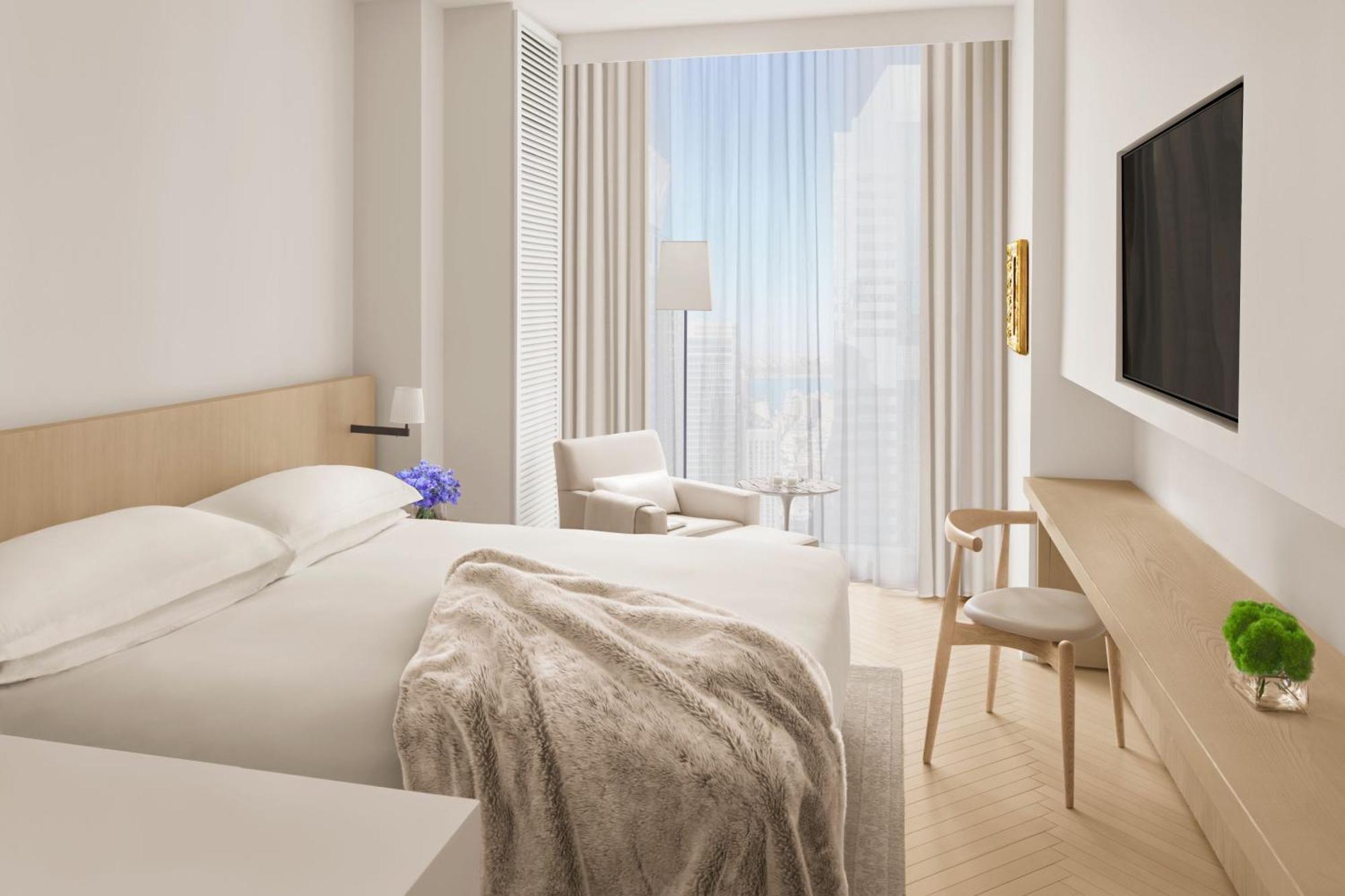 เดอะ ไทม์ สแควร์ เอดิชั่น Hotel นิวยอร์ก ภายนอก รูปภาพ A bedroom at the hotel