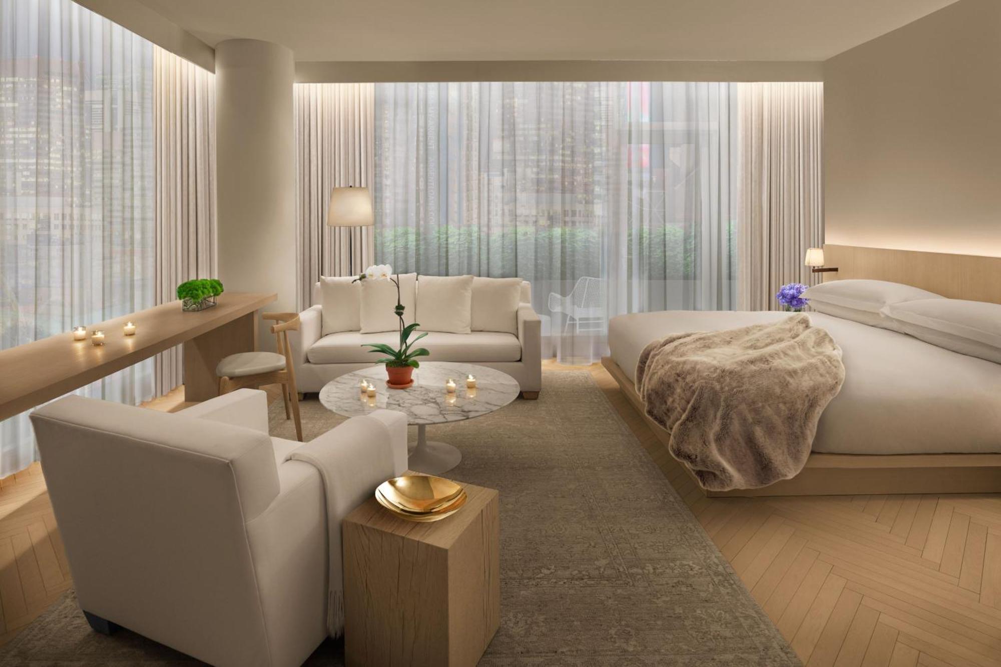 เดอะ ไทม์ สแควร์ เอดิชั่น Hotel นิวยอร์ก ภายนอก รูปภาพ A rendering of a guest room at The Standard East Village
